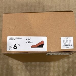 J. Crew Pale Clay Espadrille Wedges